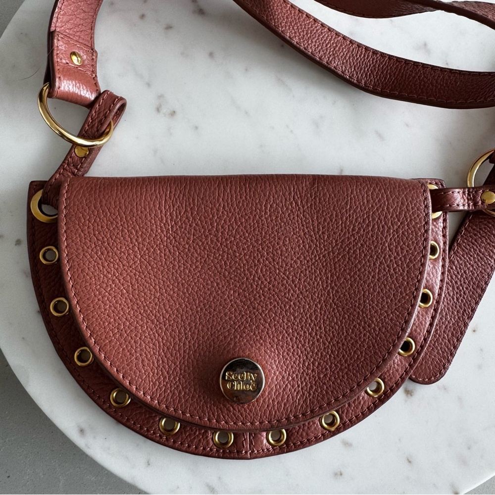 See By Chloe Leather Crescent Mini Crossbody Belt bag